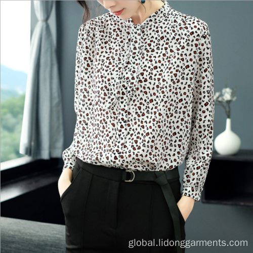 New Spring Fashion Women Shirt Women Long Sleeve Casual Loose Wear Chiffon Factory